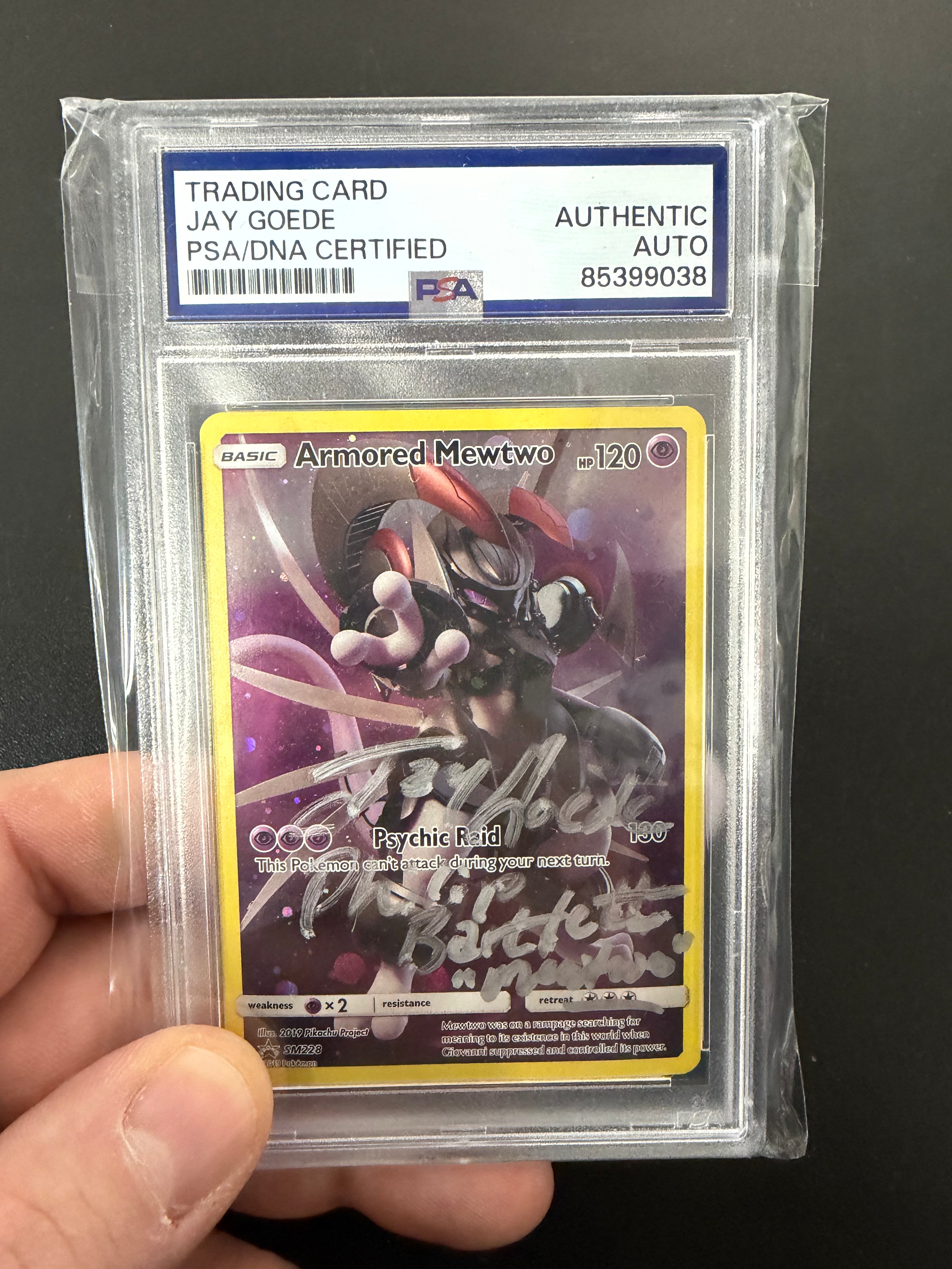 Pokemon TCG Armored Mewtwo Card Signed by Jay Goede (PSA Certified, Ungraded)