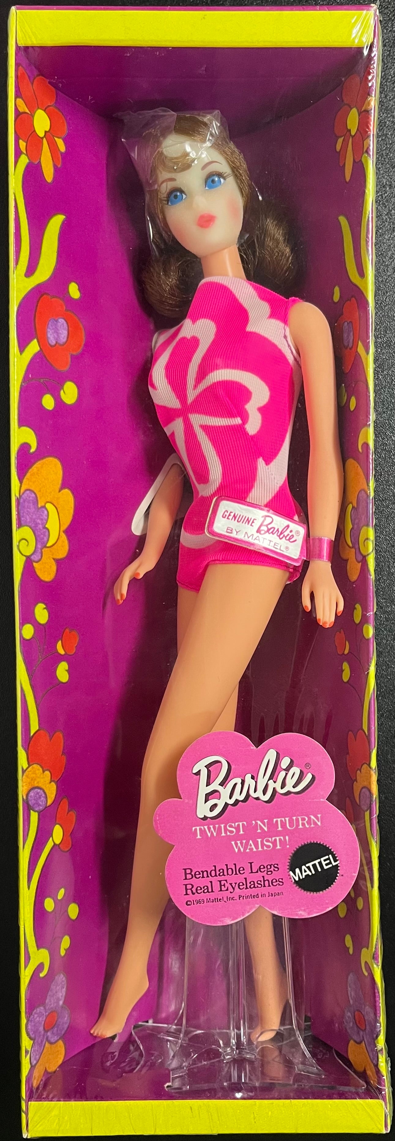 Mattel VINTAGE 1969 Twist 'N Turn Bendable Legs Light Brown Barbie 1160 NIB NRFB