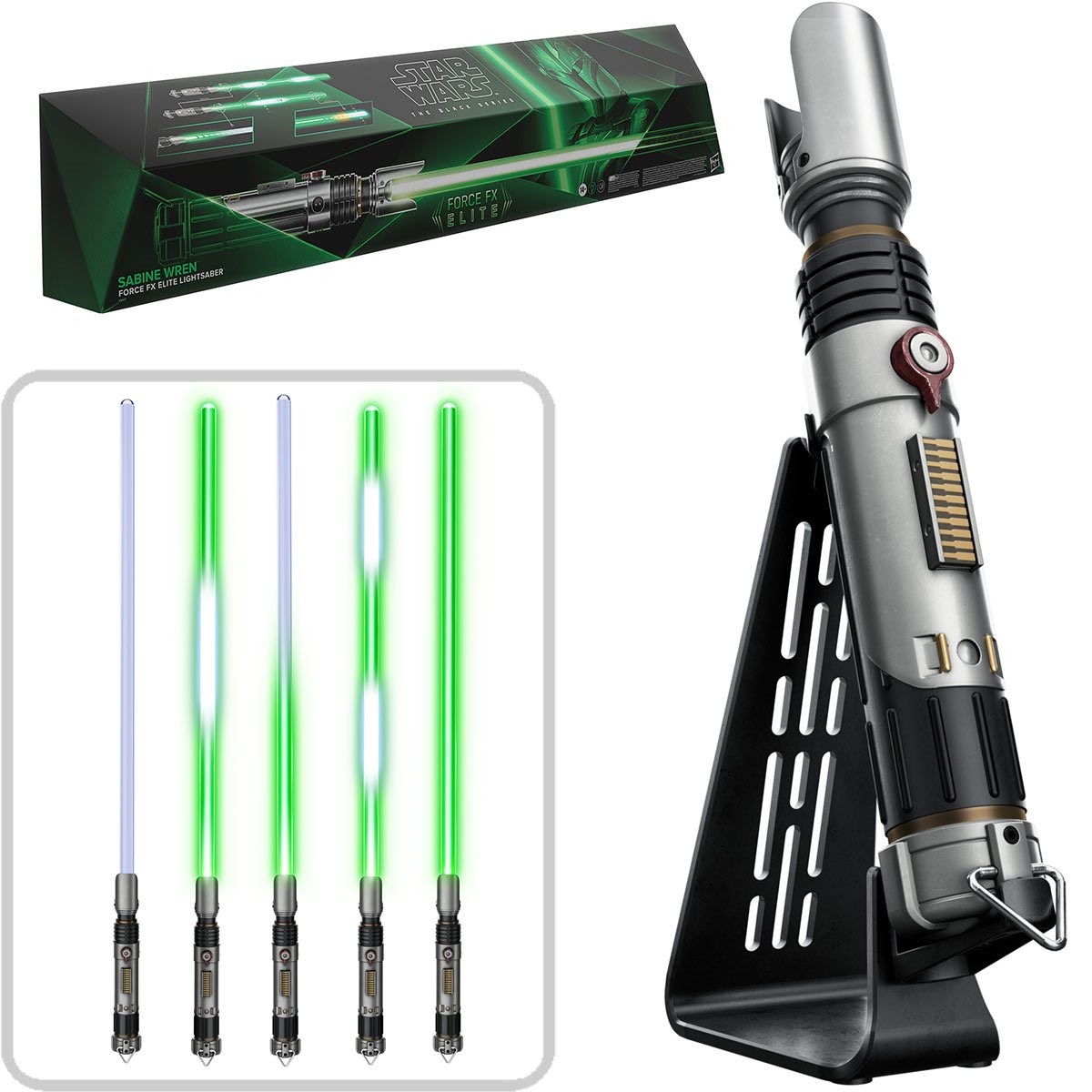 Hasbro - Sabre Laser Ahsoka Tano Force Fx Lightsaber - Black Serie Replica  Elite - Figurine Collector EURL