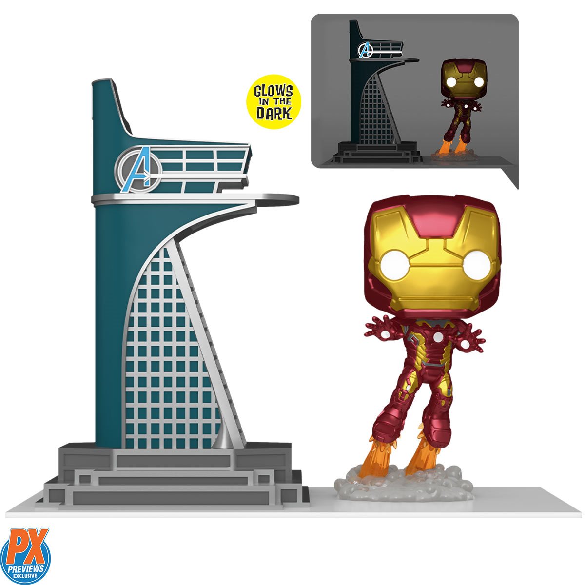 Funko Pop Marvel Avengers Iron Man with Stark Tower GITD PRE SALE