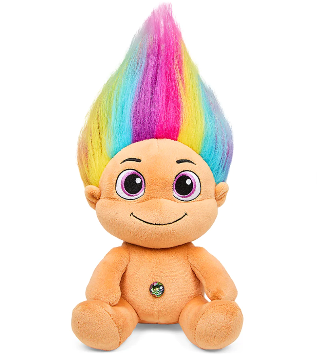 Kidrobot x Trollify Peach Troll with Rainbow Hair 8 Phunny Plush RedFive Toys and Collectibles